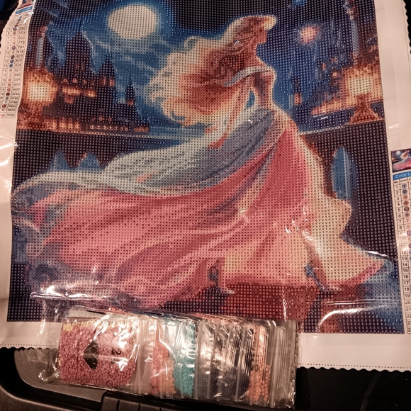 Diamond Painting Kit with Disney's Princess Aurora Sleeping Beauty Design 40x40 - Picture 4 of 5